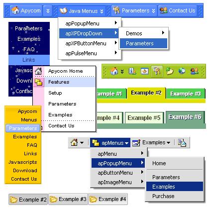 Web menus Screenshots