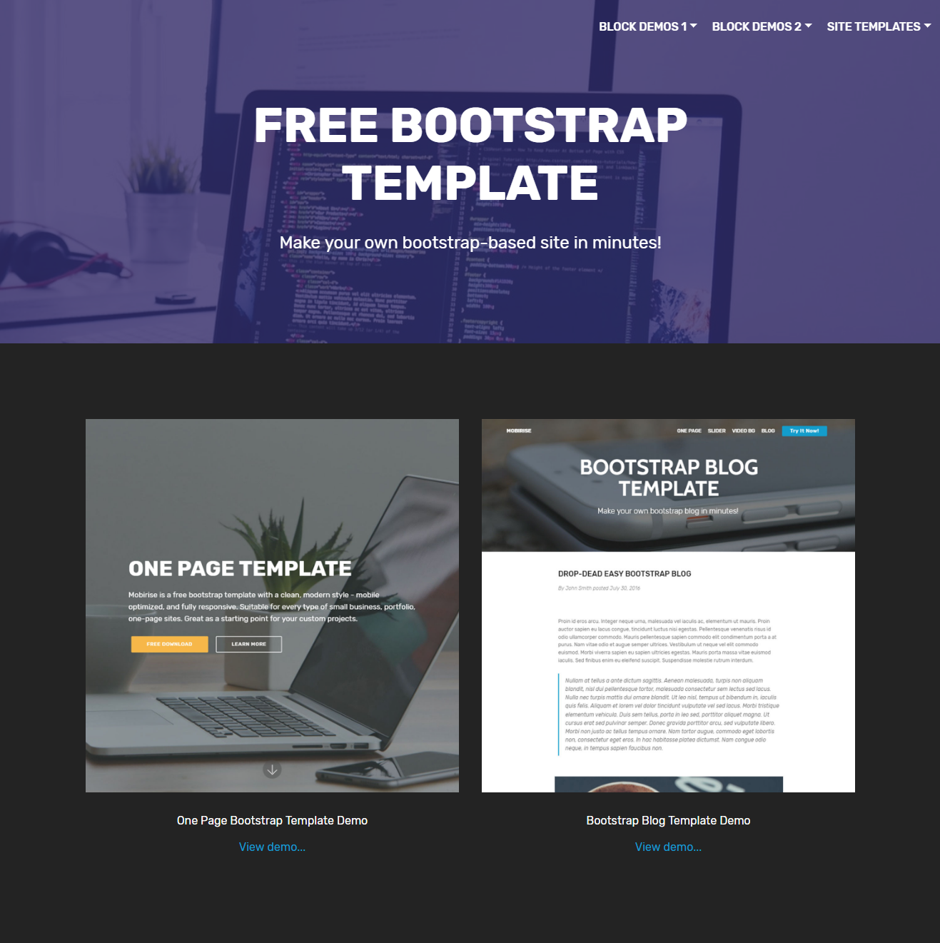 55+ Best Free Bootstrap Templates 2019