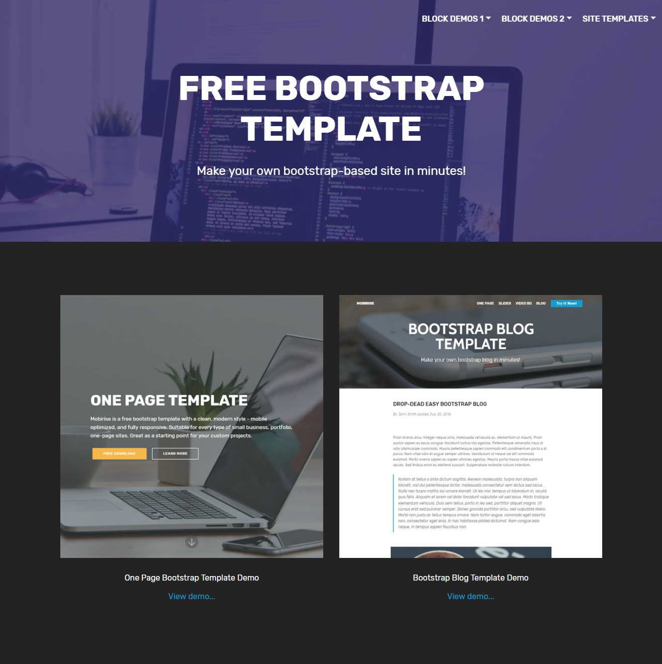 55  Best Free Bootstrap Templates 2019