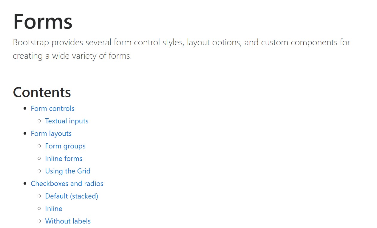  Handling of the label inside in Bootstrap Forms: main information