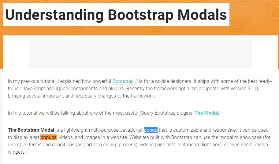  An additional  helpful  content  relating to Bootstrap Modal Popup