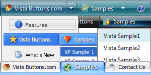 Vista Website Buttons Examples