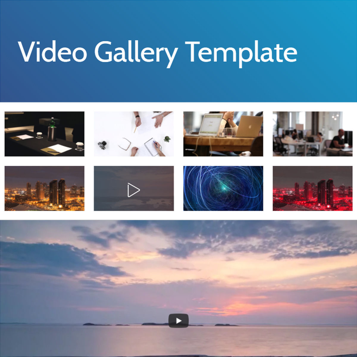Free Download Bootstrap  video gallery  Themes