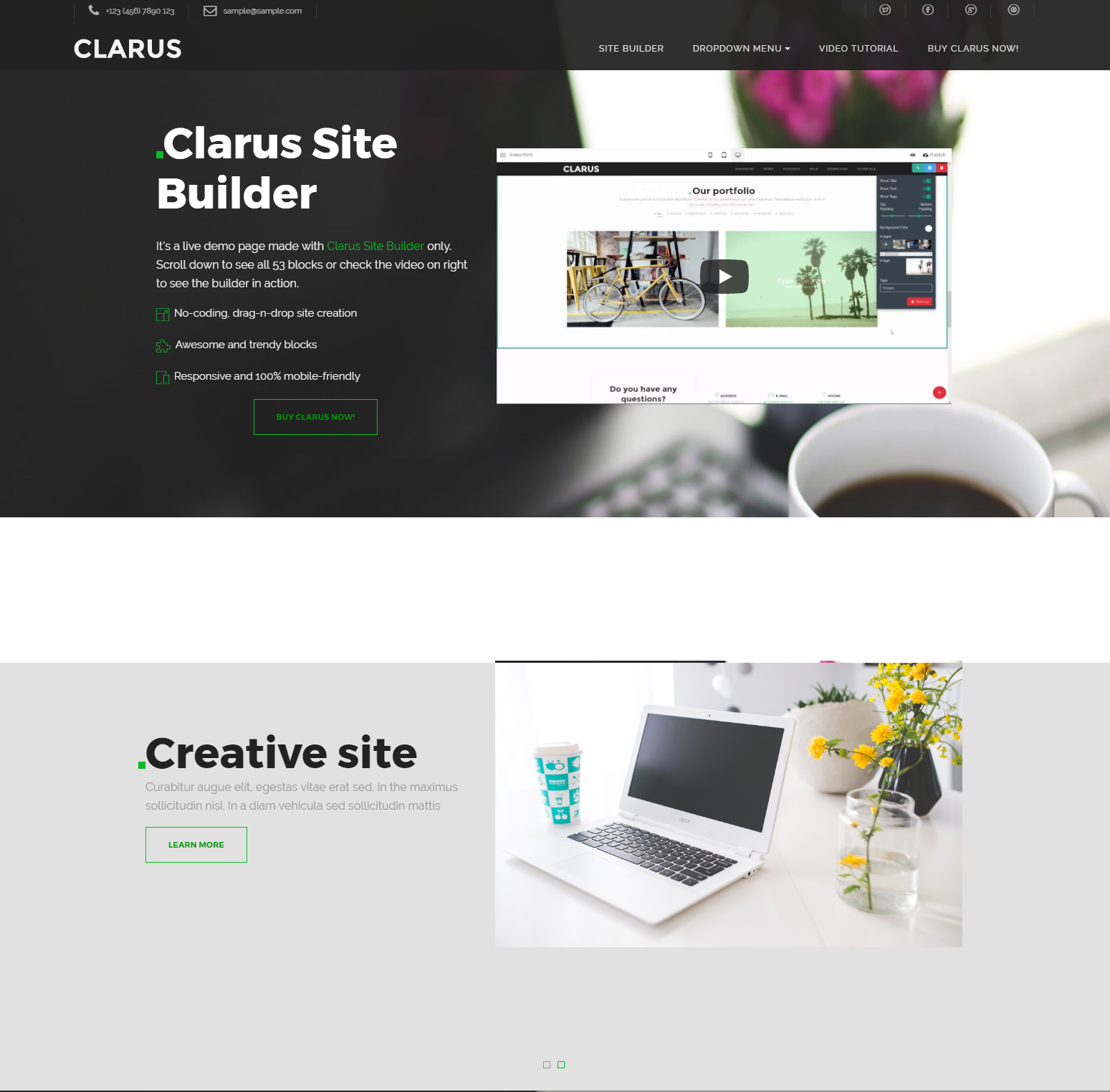 Clarus Site Bootstrap Builder