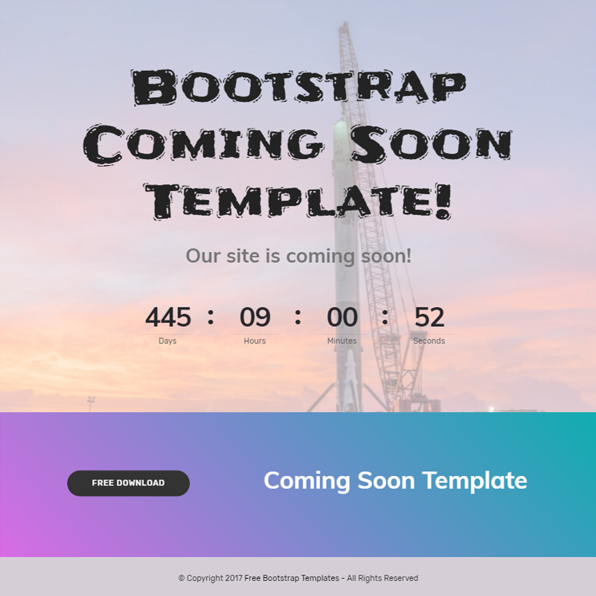 Bootstrap Coming Soon Template