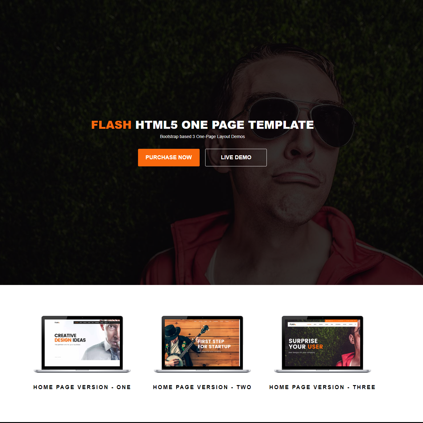 Flash HTML5 Bootstrap Template