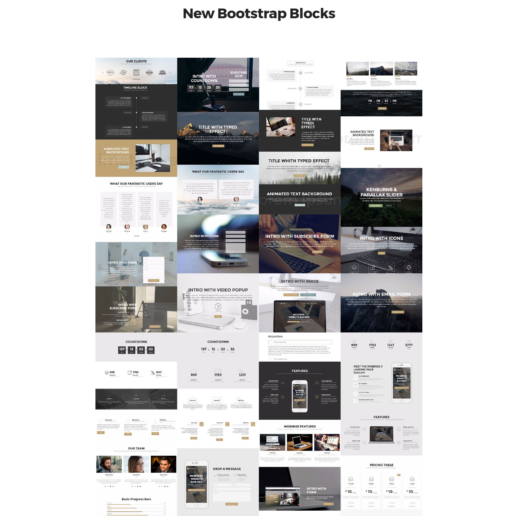 New Bootstrap Blocks