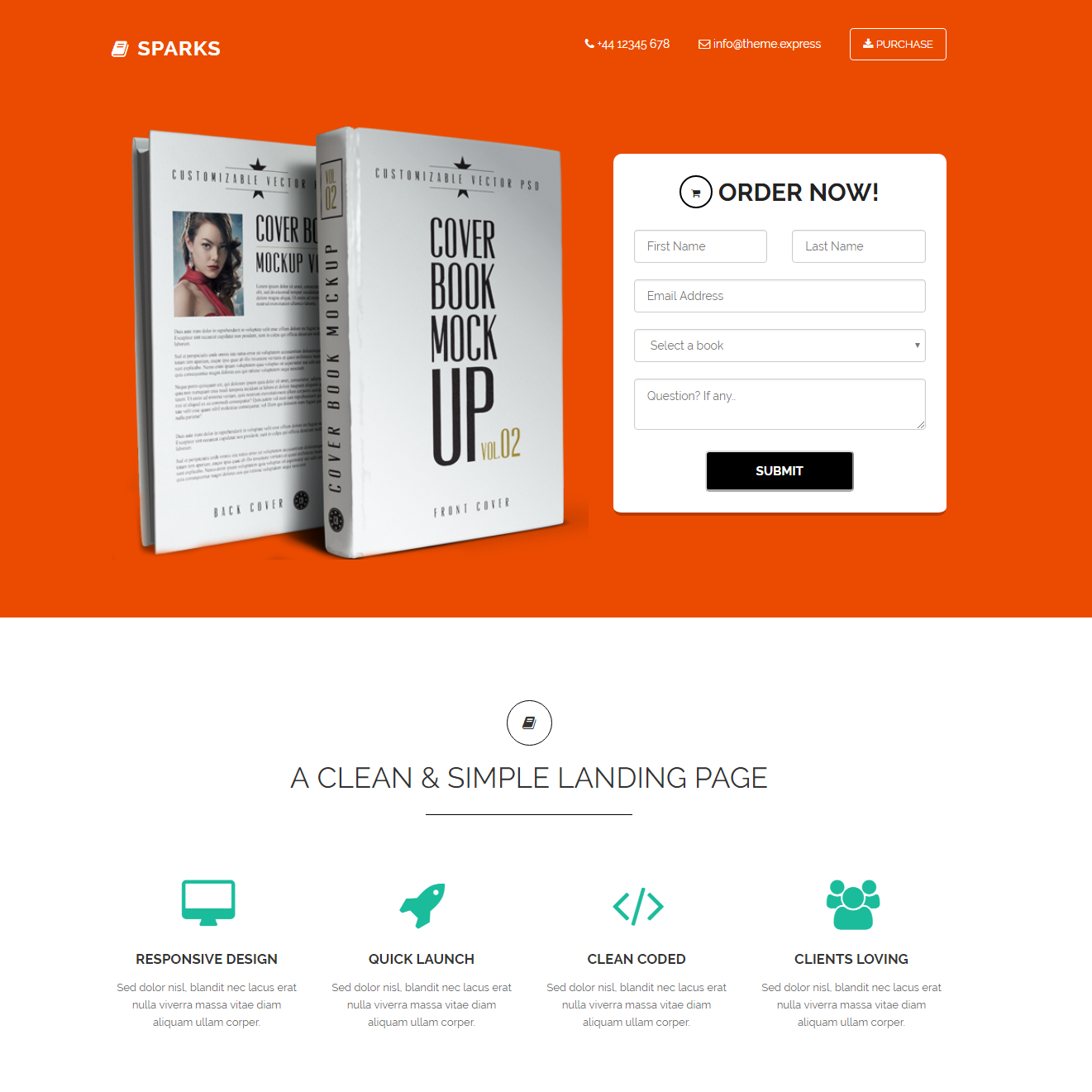 Sparks Bootstrap  Landing Page
