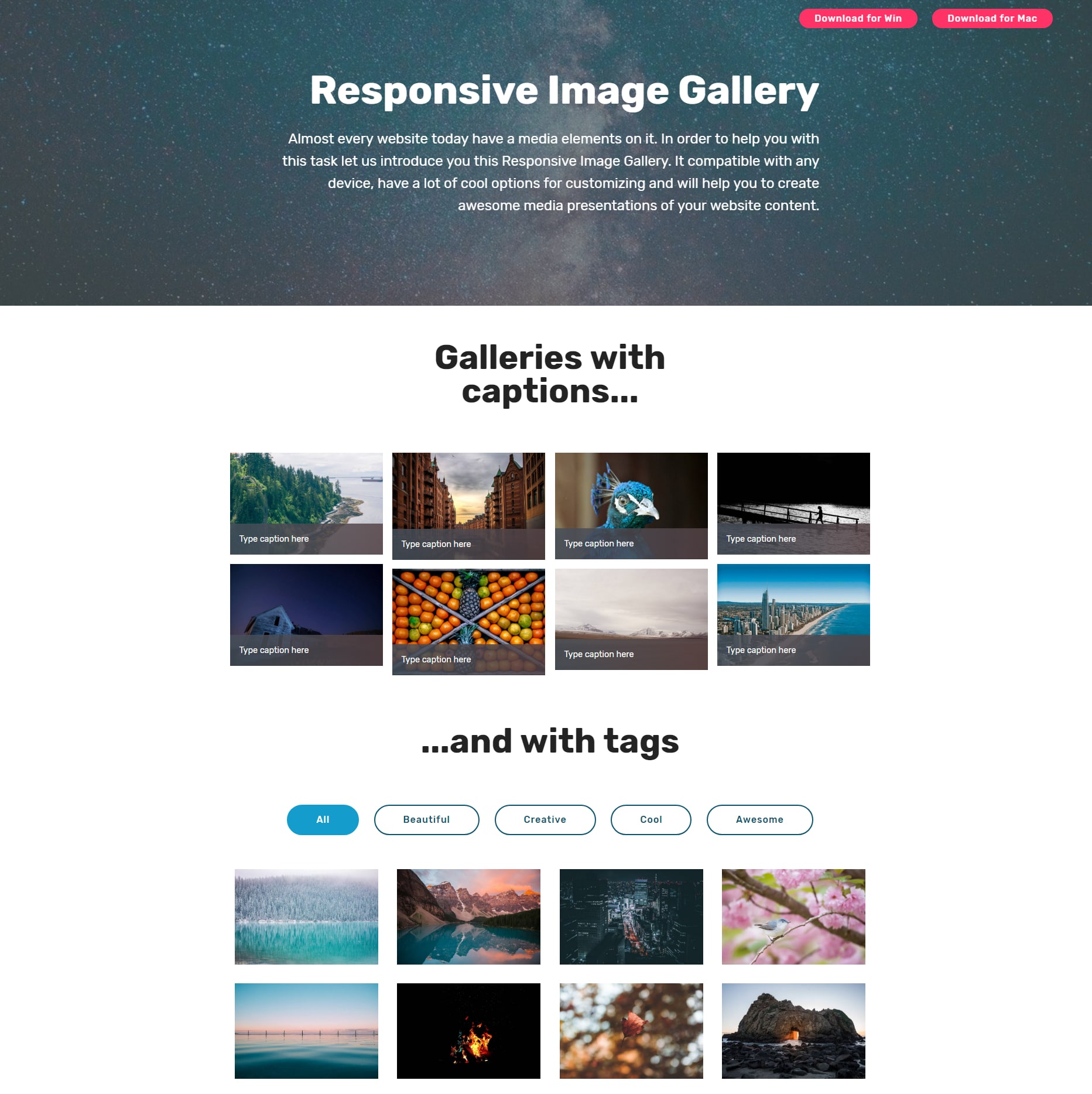jQuery Bootstrap Picture Gallery
