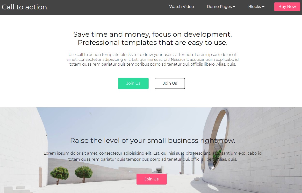 Creative Call to Action HTML Template