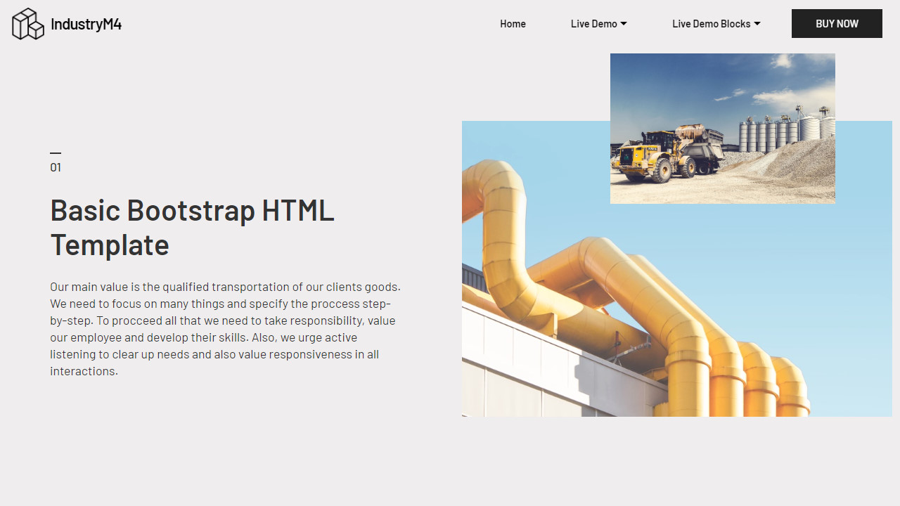 Transport Basic Bootstrap HTML Template