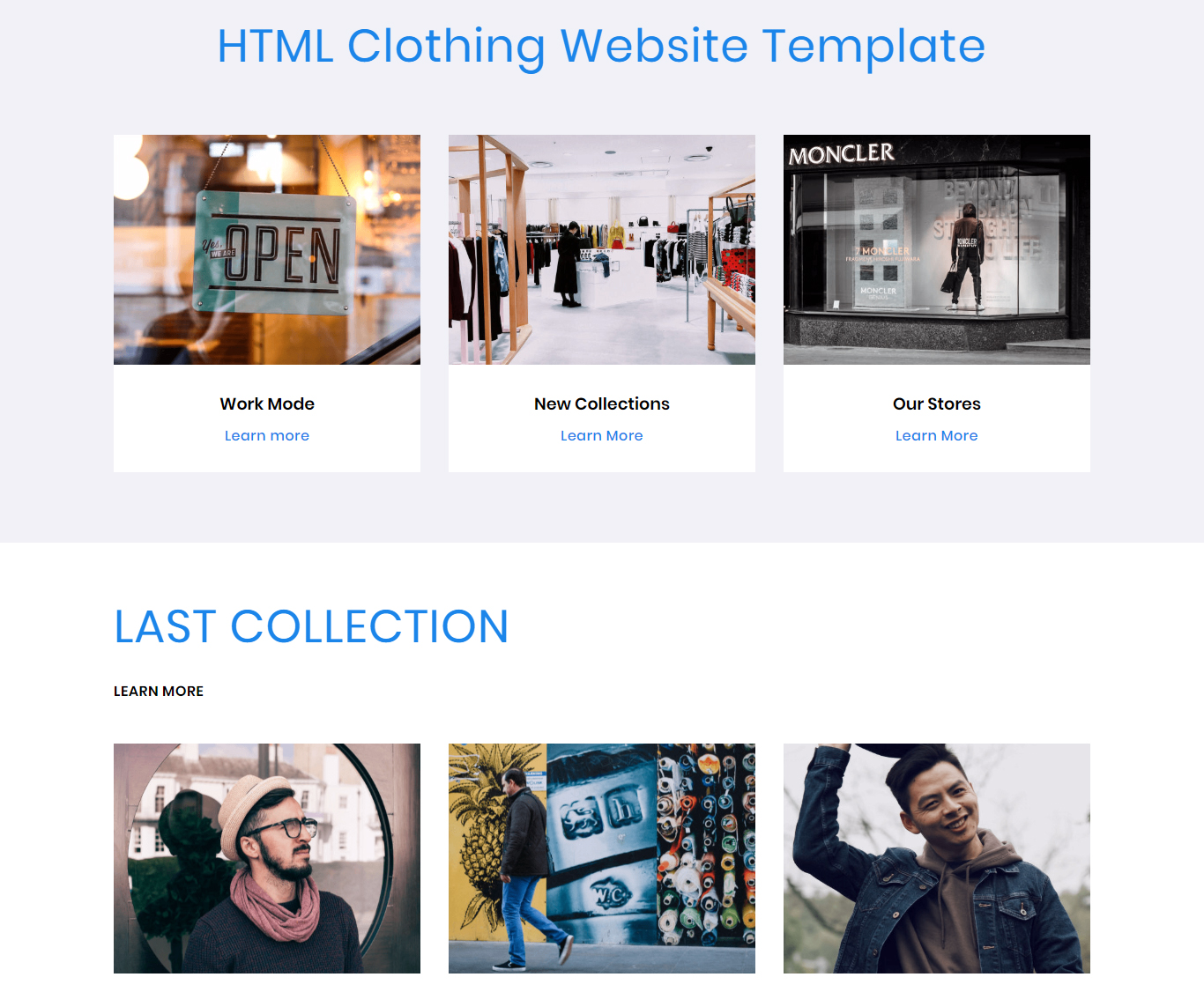 HTML Clothing Website Template